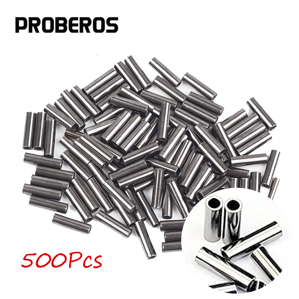 Monofilament Line - 500Pcs 낚시용 싱글 배럴 크림핑 슬리브