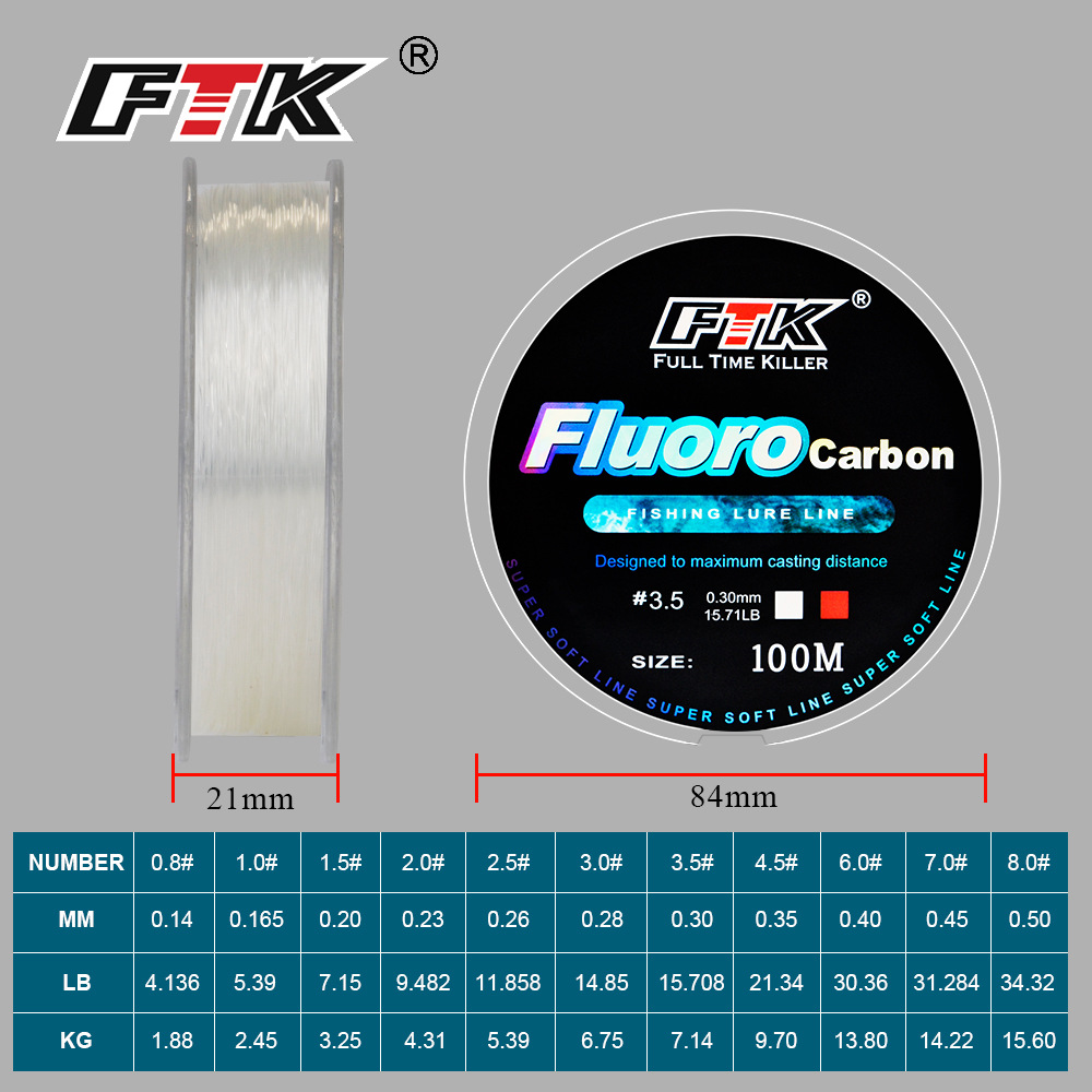 100M 플루오로카본 코팅 낚싯줄 4.13LB-34.3 - Fluorocarbon Line 리뷰 및 가격