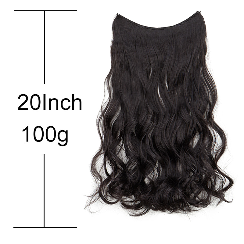 20 인치 합성 원피스 헤어 익스텐션 클립 없음 보이지 - Monofilament Line 리뷰 및 가격
